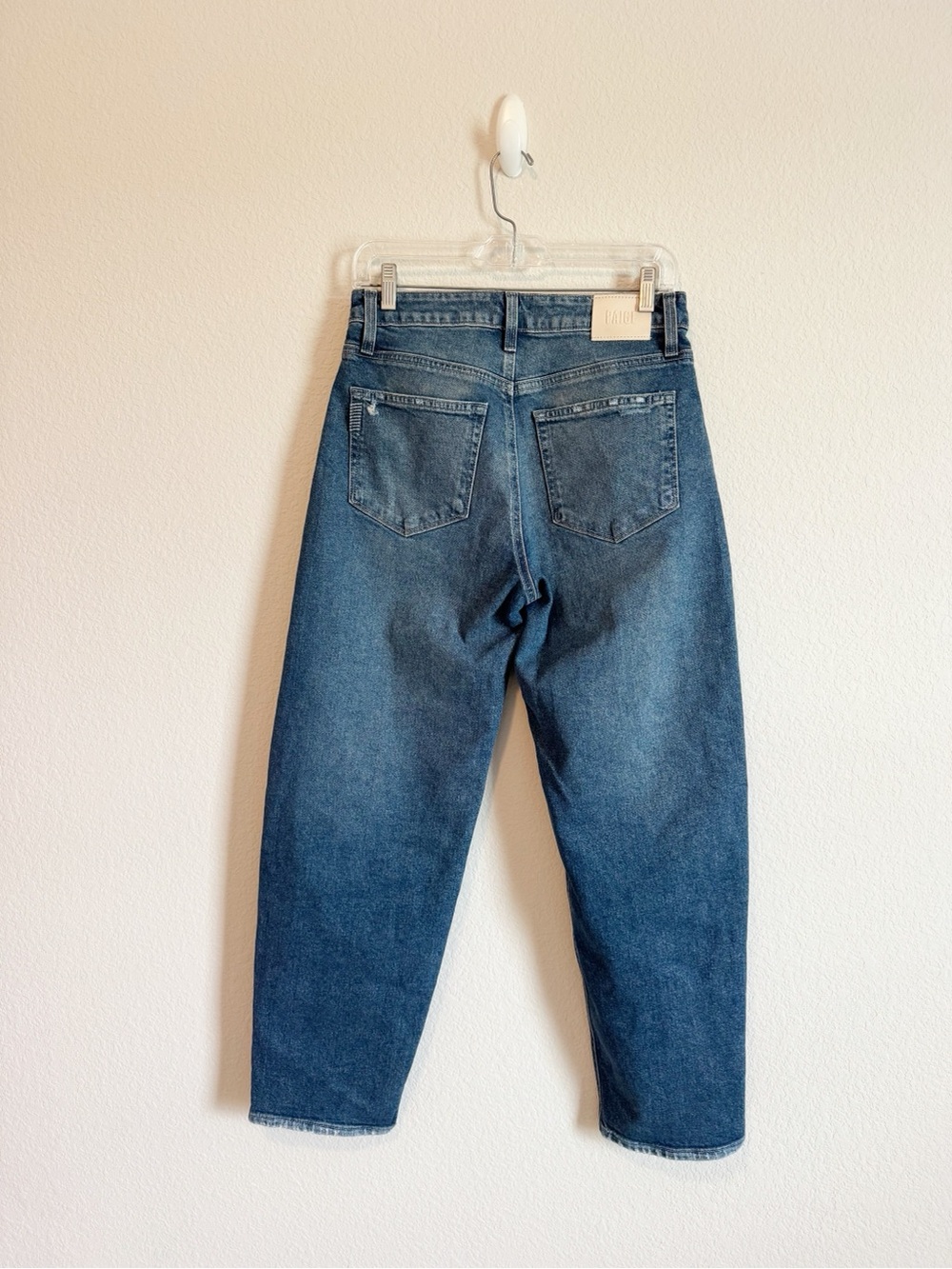 Paige Women's Alexis Barrel Leg Jeans In Lovejoy Distressed High Rise Size 27 - Picture 5 of 10